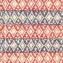 Blue and Red Geometric Stripe Italian Paper ~ Tassotti